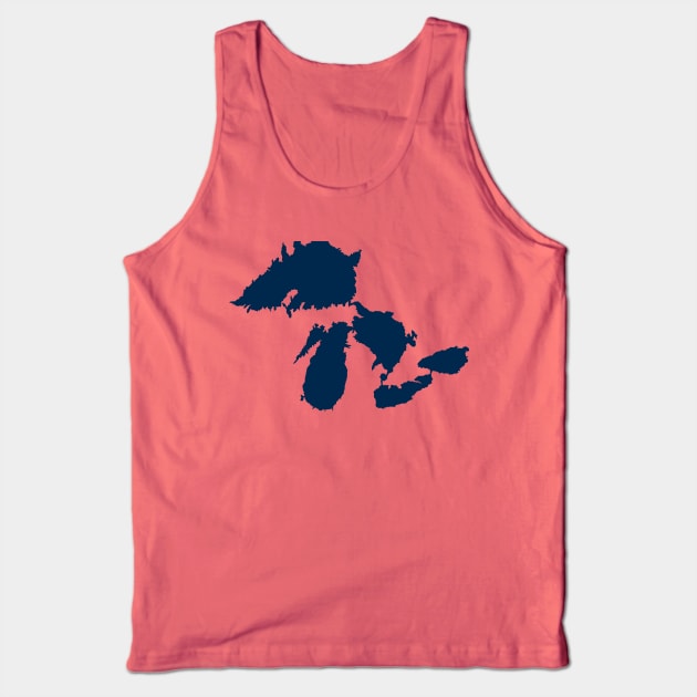 Coronelli Great Lakes Map 1694 Tank Top by fortheloveofmaps